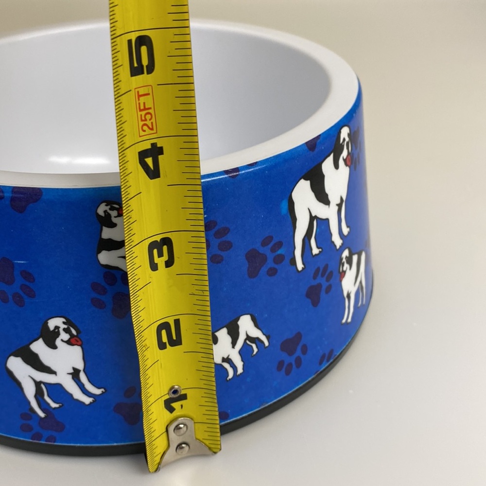 BIG DOG Sportswear Dog and Paw Print, Blue, Food & Water Dog Bowl VTG 2000 - Picture 7 of 9
